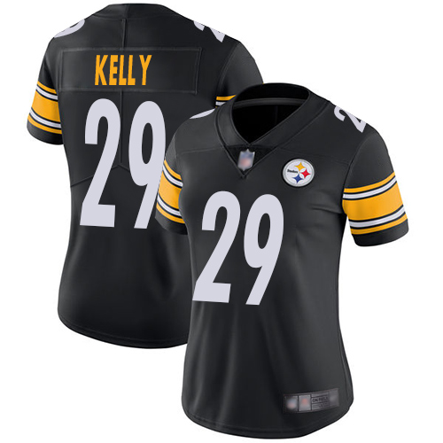 Women Pittsburgh Steelers Football #29 Limited Black Kam Kelly Home Vapor Untouchable Nike NFL Jersey->women nfl jersey->Women Jersey